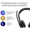Słuchawki LOGITECH Zone 300 Bezprzewodowe, Nauszne Czarny Mikrofon Tak