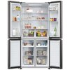 Lodówka HAIER HCR3818ENMD Side by Side No Frost 181.5cm Ciemny Inox Pojemność [l] 311 chłodziarka + 156 zamrażarka