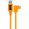 Kabel do tetheringu USB 3.0 - USB-C TETHER TOOLS Pro Right Angle 0.5m Pomarańczowy