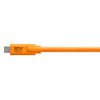 Kabel do tetheringu USB-C - Micro-B TETHER TOOLS Pro 4.6m 5 Gb/s Pomarańczowy Kabel kątowy Nie