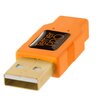 Kabel do tetheringu USB - Micro-B 5-Pin TETHER TOOLS Pro 4.6m, pozłacane złącza Kolor Pomarańczowy