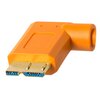 Kabel do tetheringu USB - Micro-B TETHER TOOLS Pro 4.6m 5 Gb/s Pomarańczowy Kabel kątowy Tak