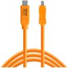 Kabel do tetheringu USB-C - Mini-B 8-Pin TETHER TOOLS Pro 4.6m Pomarańczowy