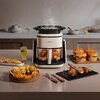 Air Fryer Frytkownica beztłuszczowa JIMMY AF3 z 360-stopniową cyrkulacją powietrza i z przezroczystą konstrukcją garnka Funkcje dodatkowe 360-stopniowa cyrkulacja gorącego powietrza