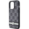 Etui DKNY Leather Checkered Mono Pattern & Printed Stripes do Apple iPhone 14 Pro Czarny Typ Etui nakładka