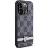Etui DKNY Leather Checkered Mono Pattern & Printed Stripes do Apple iPhone 14 Pro Czarny Seria telefonu iPhone