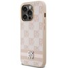 Etui DKNY Leather Checkered Mono Pattern & Printed Stripes do Apple iPhone 14 Pro Różowy Seria telefonu iPhone