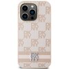 Etui DKNY Leather Checkered Mono Pattern & Printed Stripes do Apple iPhone 14 Pro Różowy Model telefonu iPhone 14 Pro
