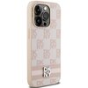 Etui DKNY Leather Checkered Mono Pattern & Printed Stripes do Apple iPhone 14 Pro Różowy Kompatybilność Apple iPhone 14 Pro