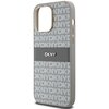 Etui DKNY Leather Mono Stripe & Metal Logo do Apple iPhone 14 Pro Beżowy Typ Etui nakładka
