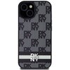 Etui DKNY Leather Checkered Mono Pattern & Printed Stripes do Apple iPhone 13/14/15 Czarny Model telefonu iPhone 14