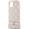 Etui DKNY Leather Checkered Mono Pattern & Printed Stripes do Apple iPhone 13/14/15 Różowy Kompatybilność Apple iPhone 13
