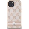 Etui DKNY Leather Checkered Mono Pattern & Printed Stripes do Apple iPhone 13/14/15 Różowy Model telefonu iPhone 13