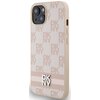Etui DKNY Leather Checkered Mono Pattern & Printed Stripes do Apple iPhone 13/14/15 Różowy Model telefonu iPhone 14