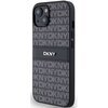 Etui DKNY Leather Mono Stripe & Metal Logo do Apple iPhone 13/14/15 Czarny Seria telefonu iPhone