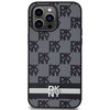 Etui DKNY Leather Checkered Mono Pattern & Printed Stripes do Apple iPhone 14 Pro Max Czarny Model telefonu iPhone 14 Pro Max