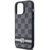 Etui DKNY Leather Checkered Mono Pattern & Printed Stripes do Apple iPhone 14 Pro Max Czarny Typ Etui nakładka
