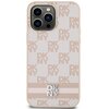 Etui DKNY Leather Checkered Mono Pattern & Printed Stripes do Apple iPhone 14 Pro Max Różowy Model telefonu iPhone 14 Pro Max