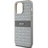 Etui DKNY Leather Mono Stripe & Metal Logo do Apple iPhone 14 Pro Max Beżowy Typ Etui nakładka