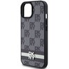 Etui DKNY Leather Checkered Mono Pattern & Printed Stripes do Apple iPhone 14 Plus/15 Plus Czarny Kompatybilność Apple iPhone 15 Plus