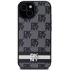 Etui DKNY Leather Checkered Mono Pattern & Printed Stripes do Apple iPhone 14 Plus/15 Plus Czarny Model telefonu iPhone 14 Plus