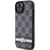 Etui DKNY Leather Checkered Mono Pattern & Printed Stripes do Apple iPhone 14 Plus/15 Plus Czarny Model telefonu iPhone 15 Plus
