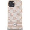 Etui DKNY Leather Checkered Mono Pattern & Printed Stripes do Apple iPhone 14 Plus/15 Plus Różowy Model telefonu iPhone 14 Plus