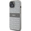 Etui DKNY Leather Mono Stripe & Metal Logo do Apple iPhone 14 Plus/15 Plus Beżowy Seria telefonu iPhone