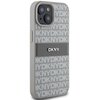 Etui DKNY Leather Mono Stripe & Metal Logo do Apple iPhone 14 Plus/15 Plus Beżowy Model telefonu iPhone 15 Plus