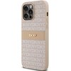 Etui DKNY Leather Mono Stripe & Metal Logo do Apple iPhone 14 Pro Max Różowy Seria telefonu iPhone