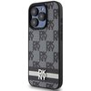 Etui DKNY Leather Checkered Mono Pattern & Printed Stripes do Apple iPhone 15 Pro Czarny Seria telefonu iPhone