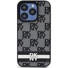 Etui DKNY Leather Checkered Mono Pattern & Printed Stripes do Apple iPhone 15 Pro Czarny Model telefonu iPhone 15 Pro