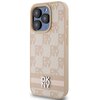 Etui DKNY Leather Checkered Mono Pattern & Printed Stripes do Apple iPhone 15 Pro Różowy Seria telefonu iPhone