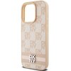 Etui DKNY Leather Checkered Mono Pattern & Printed Stripes do Apple iPhone 15 Pro Różowy Typ Etui nakładka