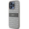 Etui DKNY Leather Mono Stripe & Metal Logo do Apple iPhone 15 Pro Beżowy Seria telefonu iPhone