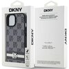 Etui DKNY Leather Checkered Mono Pattern & Printed Stripes do Apple iPhone 13/14/15 Czarny Marka telefonu Apple