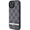 Etui DKNY Leather Checkered Mono Pattern & Printed Stripes do Apple iPhone 13/14/15 Czarny Seria telefonu iPhone