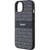 Etui DKNY Leather Mono Stripe & Metal Logo do Apple iPhone 13/14/15 Czarny Model telefonu iPhone 15
