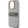 Etui DKNY Leather Mono Stripe & Metal Logo do Apple iPhone 15 Pro Max Beżowy Typ Etui nakładka