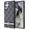Etui DKNY Leather Checkered Mono Pattern & Printed Stripes do Samsung Galaxy S24 Ultra Czarny