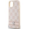 Etui DKNY Leather Checkered Mono Pattern & Printed Stripes do Apple iPhone 13/14/15 Różowy Kompatybilność Apple iPhone 13