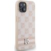 Etui DKNY Leather Checkered Mono Pattern & Printed Stripes do Apple iPhone 13/14/15 Różowy Model telefonu iPhone 14
