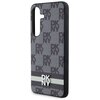 Etui DKNY Leather Checkered Mono Pattern & Printed Stripes do Samsung Galaxy S24+ Czarny Typ Etui magnetyczne