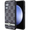 Etui DKNY Leather Checkered Mono Pattern & Printed Stripes do Samsung Galaxy S24+ Czarny