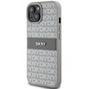 Etui DKNY Leather Mono Stripe & Metal Logo do Apple iPhone 13/14/15 Beżowy Seria telefonu iPhone
