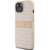 Etui DKNY Leather Mono Stripe & Metal Logo do Apple iPhone 13/14/15 Różowy Seria telefonu iPhone