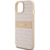 Etui DKNY Leather Mono Stripe & Metal Logo do Apple iPhone 13/14/15 Różowy Kompatybilność Apple iPhone 13