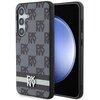 Etui DKNY Leather Checkered Mono Pattern & Printed Stripes do Samsung Galaxy S24 Czarny