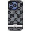 Etui DKNY Leather Checkered Mono Pattern & Printed Stripes do Apple iPhone 15 Pro Max Czarny Seria telefonu iPhone