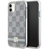 Etui DKNY IML Checkered Mono Pattern & Printed Stripes MagSafe do Apple iPhone 11/Xr Beżowy